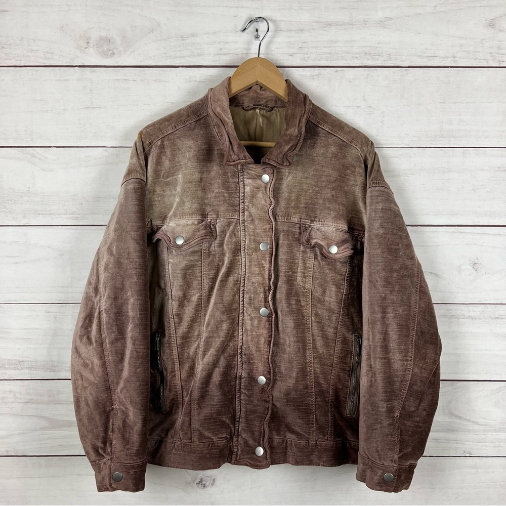Free People Velvet Trucker Jacket Large